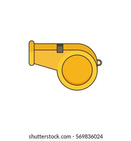 Sport whistle icon. Flat illustration