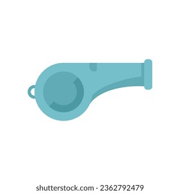 Sport whistle icon flat vector. People run. Active sport isolated