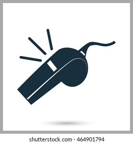 Sport whistle icon on the background