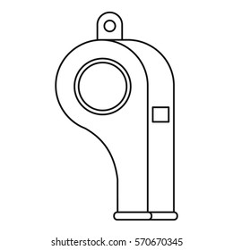 Sport whistle icon. Outline illustration of sport whistle vector icon for web