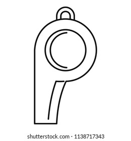 Sport whistle icon. Outline sport whistle vector icon for web design isolated on white background