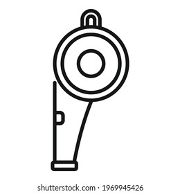 Sport whistle icon. Outline Sport whistle vector icon for web design isolated on white background