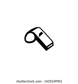 Sport whistle icon. Soccer referee tool sign