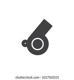 Sport whistle icon vector, filled flat sign, solid pictogram isolated on white. Symbol, logo illustration.