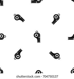 Sport whistle pattern repeat seamless in black color for any design. Vector geometric illustration