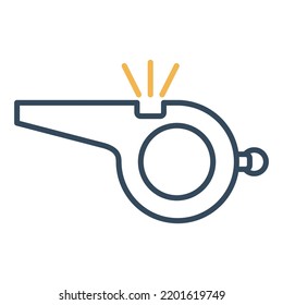 Sport Whistle Vector Icon which is suitable for commercial work and easily modify or edit it
