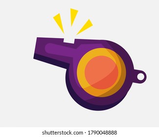 sport whistle vector illustration in flat style 