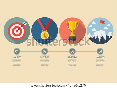 Sport winner concept infographic. Vector illustration