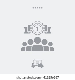 Sport winner flat icon