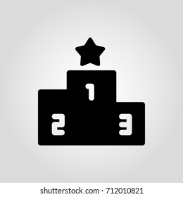 Sport winners podium stairs vector icon
