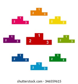 Sport winners podium. Vector illustration.