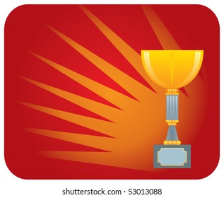 Sport winning sport cup illustration with abstract background