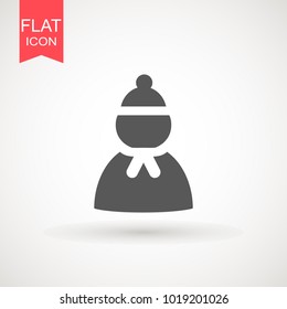 Sport winter hat icon isolated vector