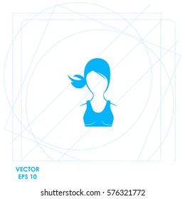 Sport woman  icon Vector design.