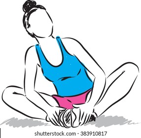 sport woman stretching