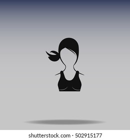 Sport woman vector icon