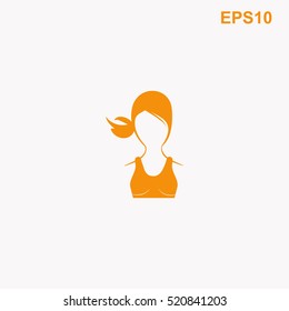 Sport woman vector icon