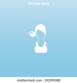 Sport woman vector  icon.