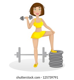 Sport woman (vector version)