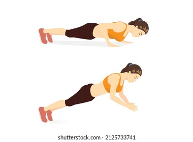 Woman Doing Cobra Stretch Exercise On Stock Vector (Royalty Free ...