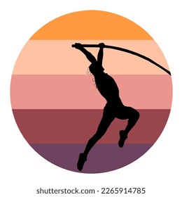 Sport women silhouette art drawn