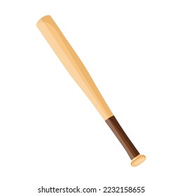 Sport wooden baseball bat cartoon vector. Balls and gaming item for sport vector. Illustration of recreation