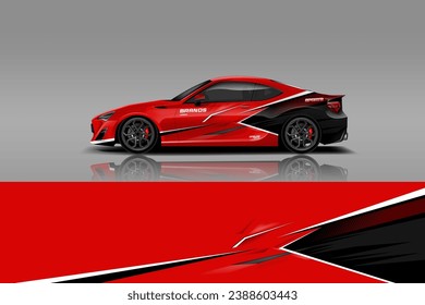 sport Wrap Design. Abstract geometric van wrap printable file eps10 dekal 