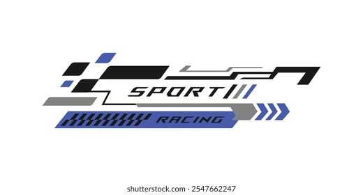 Sport wrap racing stripes car sticker vinyl decal isolated