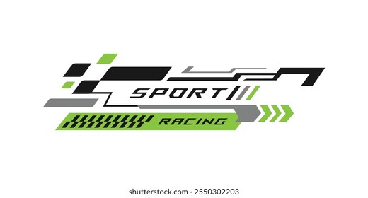 Sport wrap racing stripes car sticker vinyl decal vector