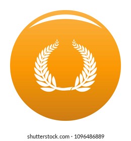 Sport wreath icon. Simple illustration of sport wreath vector icon for any design orange