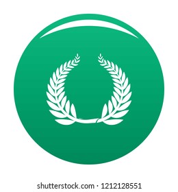 Sport wreath icon. Simple illustration of sport wreath vector icon for any design green