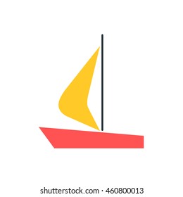 Sport yacht icon vector