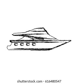 Sport yacht isolated