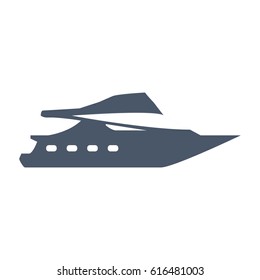 Sport yacht isolated
