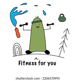 sport for you vector postcard