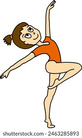 Sport_Dancing girl with smile on face