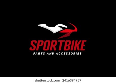 sportbike logo vector icon illustration