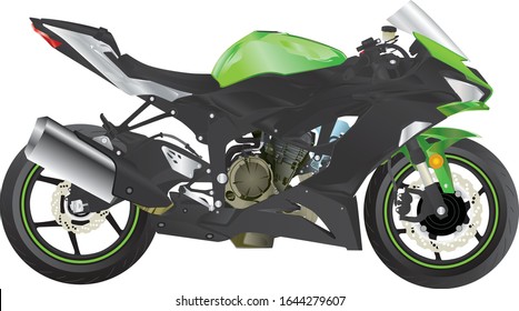 Sportbike Vector made with Adobe Illustrator