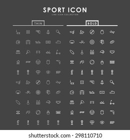 sport-bold-and-thin-outline-icons