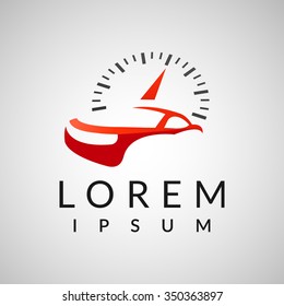 Sportcar logo silhouette template