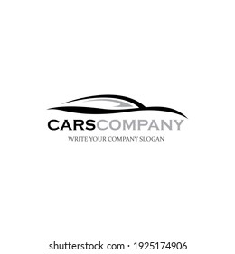 Sportcar logo vector template. Car Garage Premium Concept Logo Design. Car and Motorcycle type icons set. Variants of the model automobile and motor body silhouette for the web with the title.