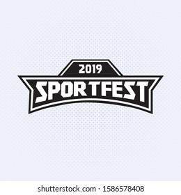 sportfest sport fest festival basketball football tennis team logo design vector creative set 