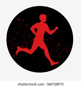 Sport/Fitness  poster. Motivational and inspirational illustration.  For logo, T-shirt design, banner, stamp, poster, bodybuilding or fitness club.