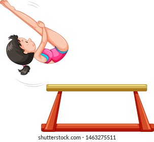 Sporting activity people on white background illustration
