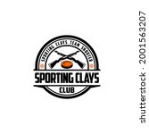Sporting Clays Target and Shotgun Gun Club Logo Template 