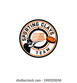 Sporting Clays Target And Sport Shotgun Gun Club Logo Template 
