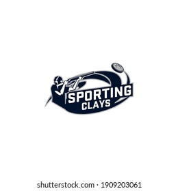 Sporting Clays Target And Sport Shotgun Gun Club Logo Template 