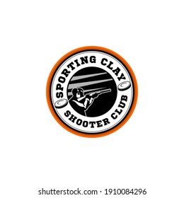 Sporting Clays Target And Sport Shotgun Gun Club Logo Template 