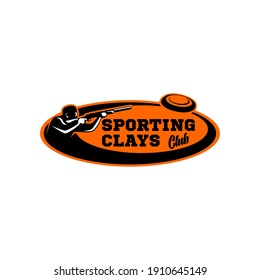 Sporting Clays Target And Sport Shotgun Gun Club Logo Template 