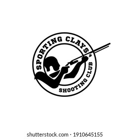 Sporting Clays Target And Sport Shotgun Gun Club Logo Template 